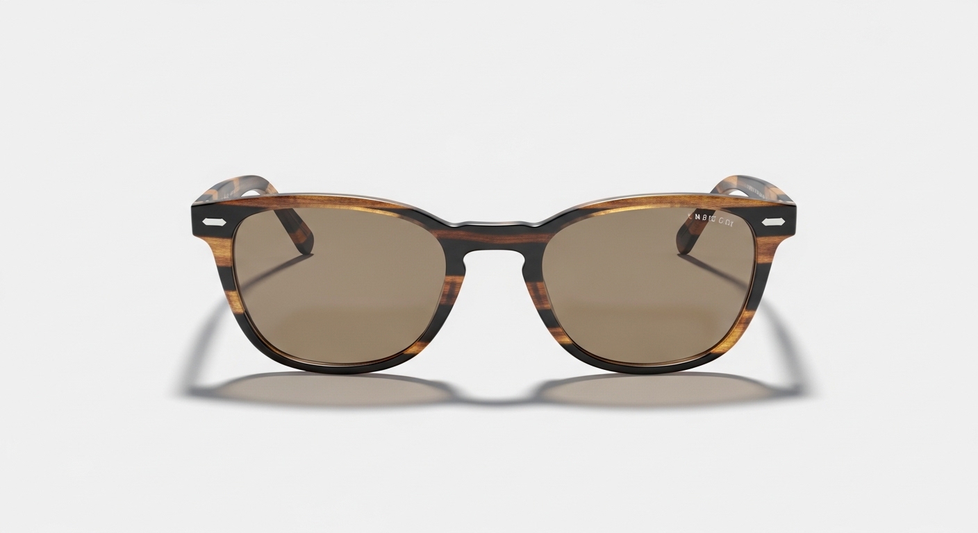 Premium titanium optical glasses with thin temples and soft reflections